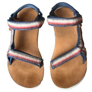 Teva Original Universal Ombre Sandal Blue Red Tan Gum‎ Womens 8 UK 6 EU 39